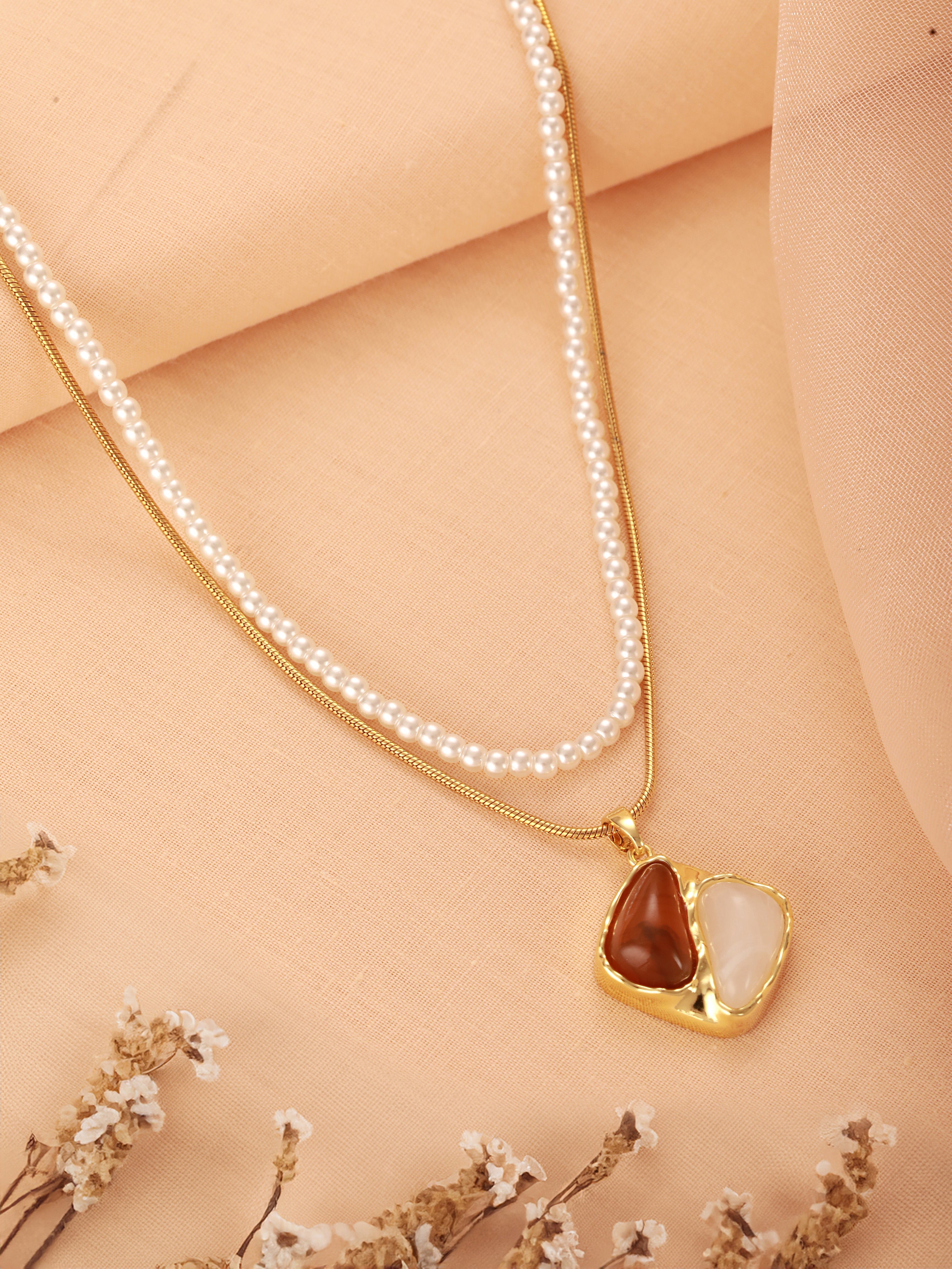 Dual Essence Necklace  - 18K Gold Plated