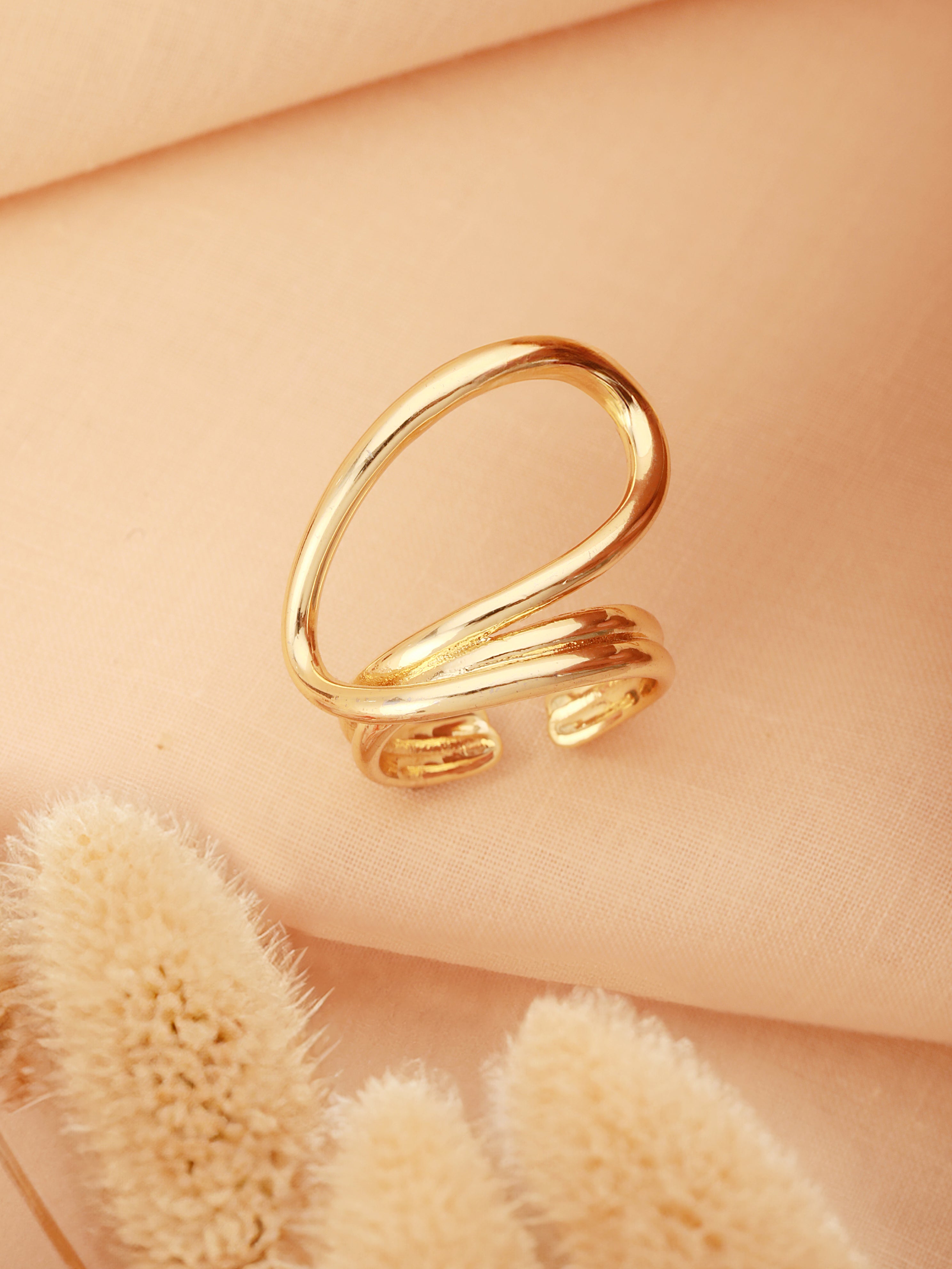 Infinite Loop Ring  - 18K Gold Plated