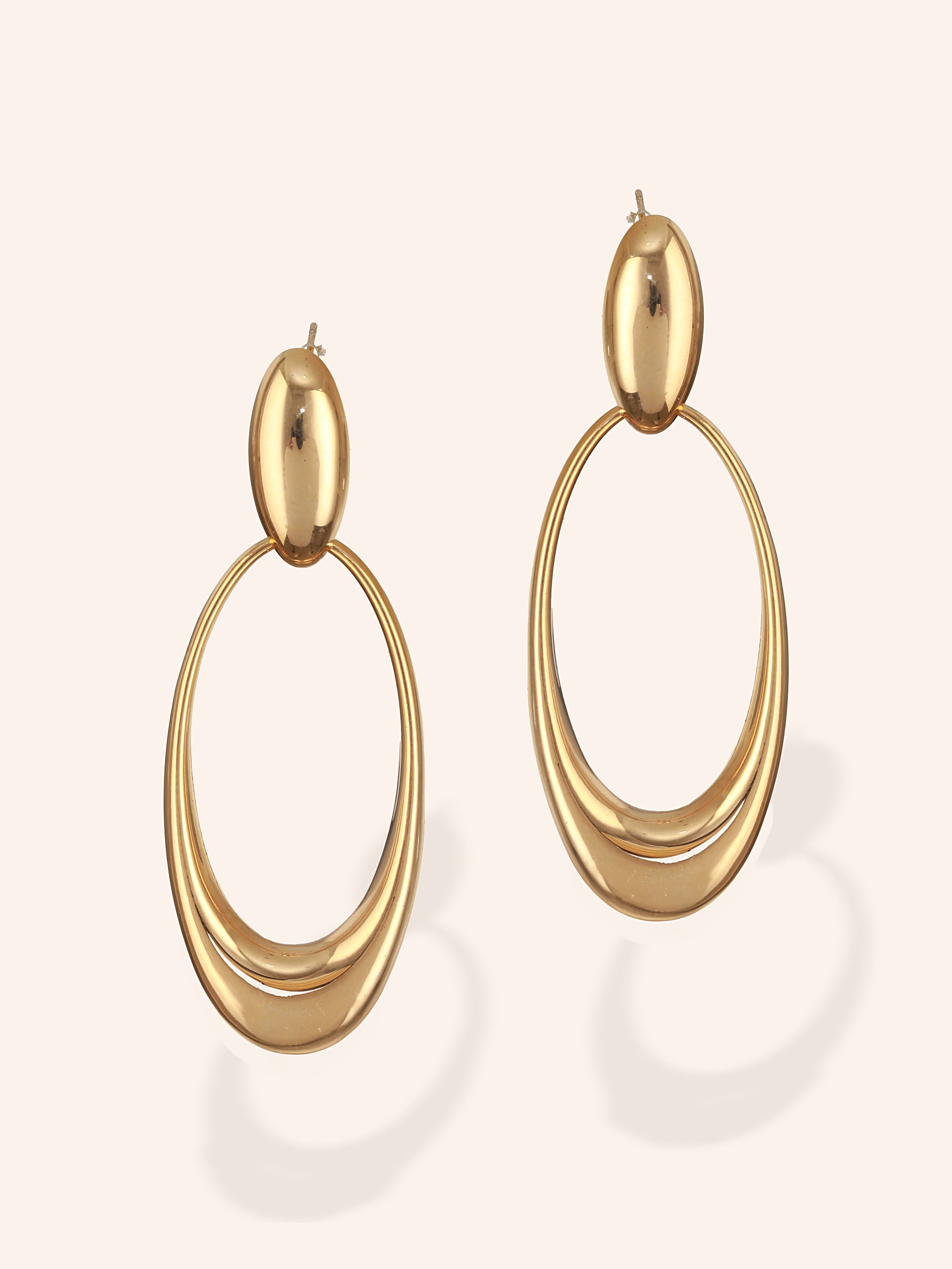 Solar Orbit Earrings  - 18K Gold Plated