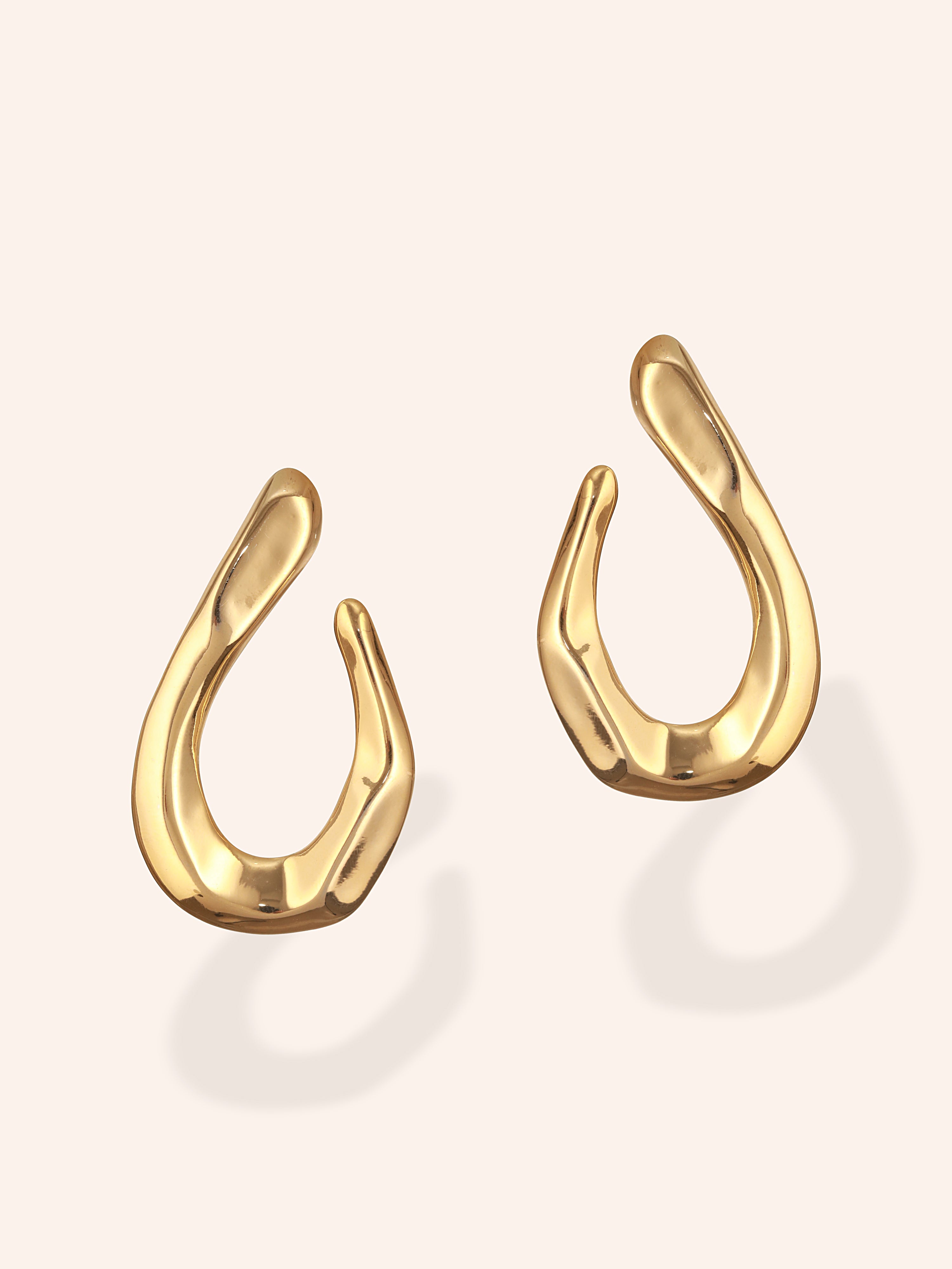 Molten Flow Earrings  - 18K Gold Plated