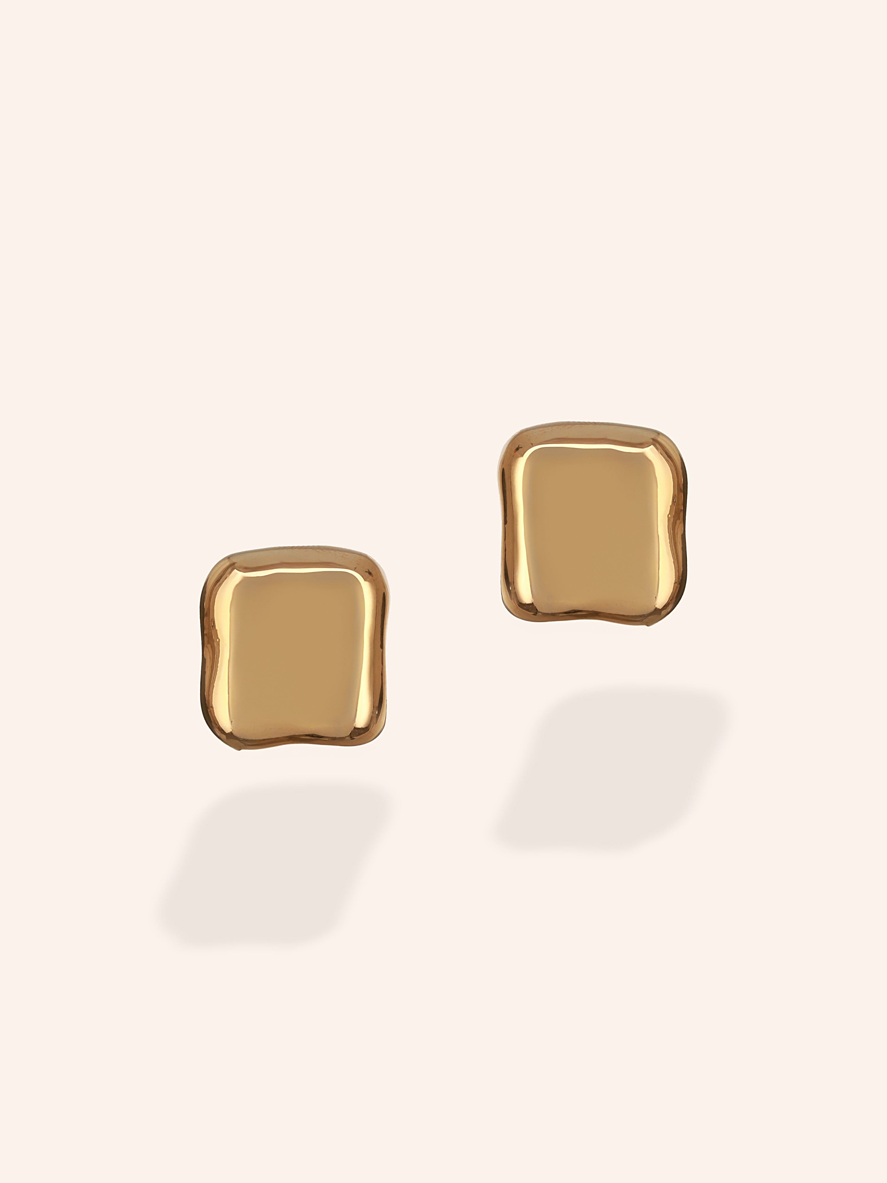 Liquid Gold Studs  - 18K Gold Plated