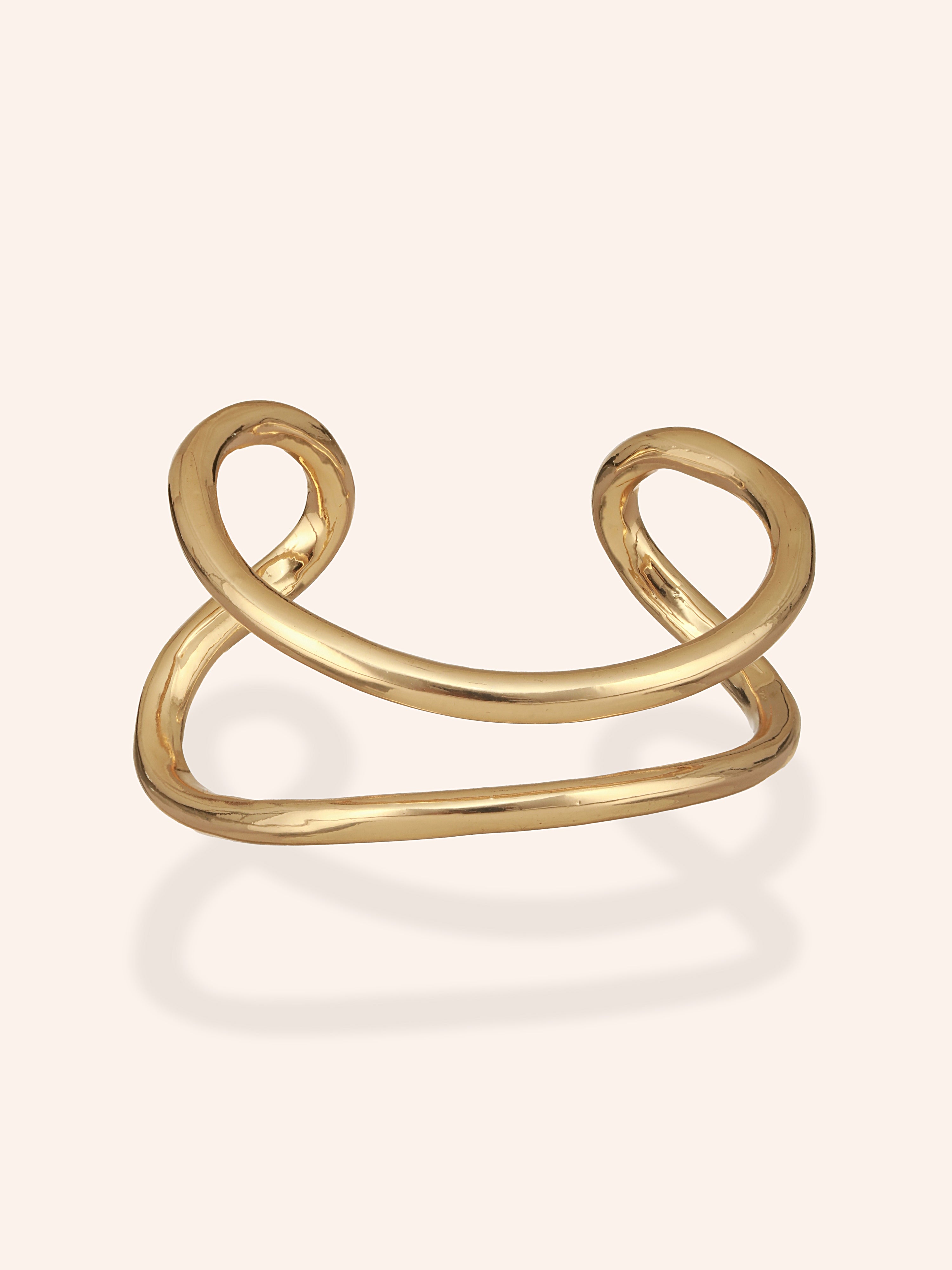 Infinity Loop Cuff  - 18K Gold Plated