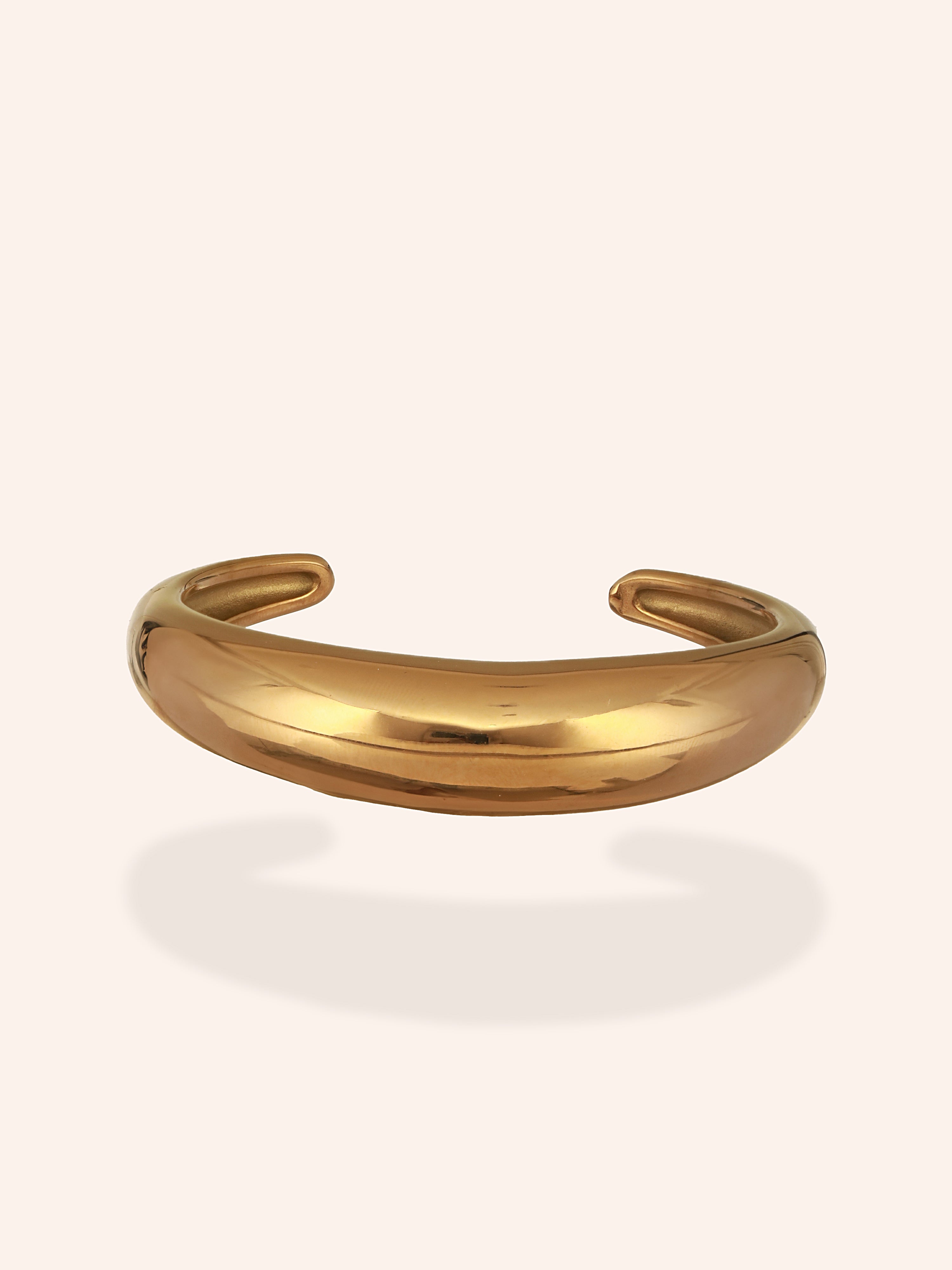 Power Curve Cuff - 18K Gold Plated