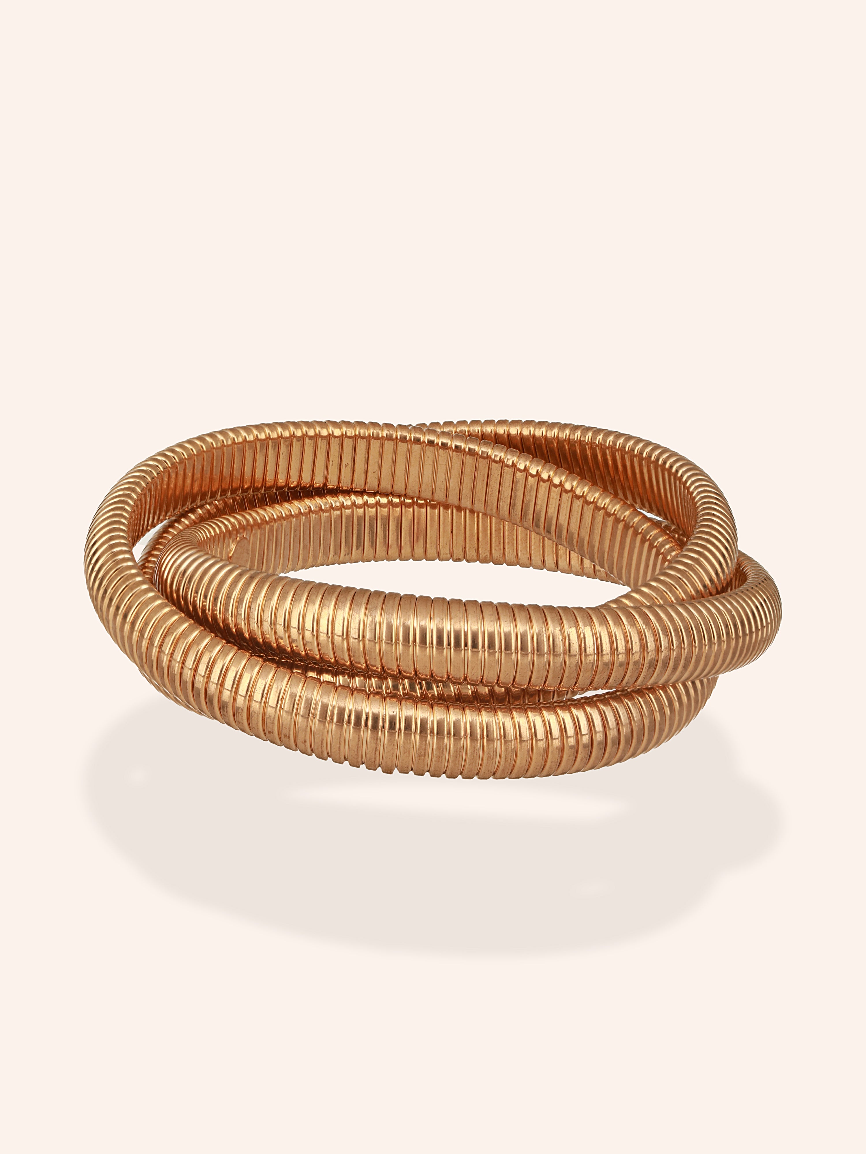 Power Coil Bracelet  - 18K Gold Plated