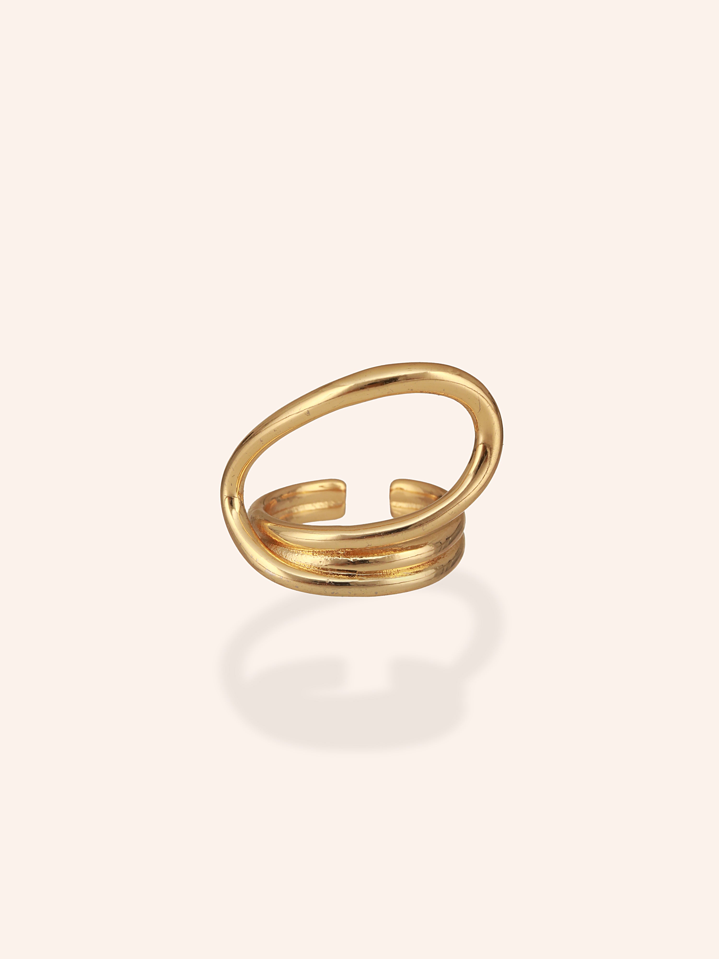 Infinite Loop Ring  - 18K Gold Plated