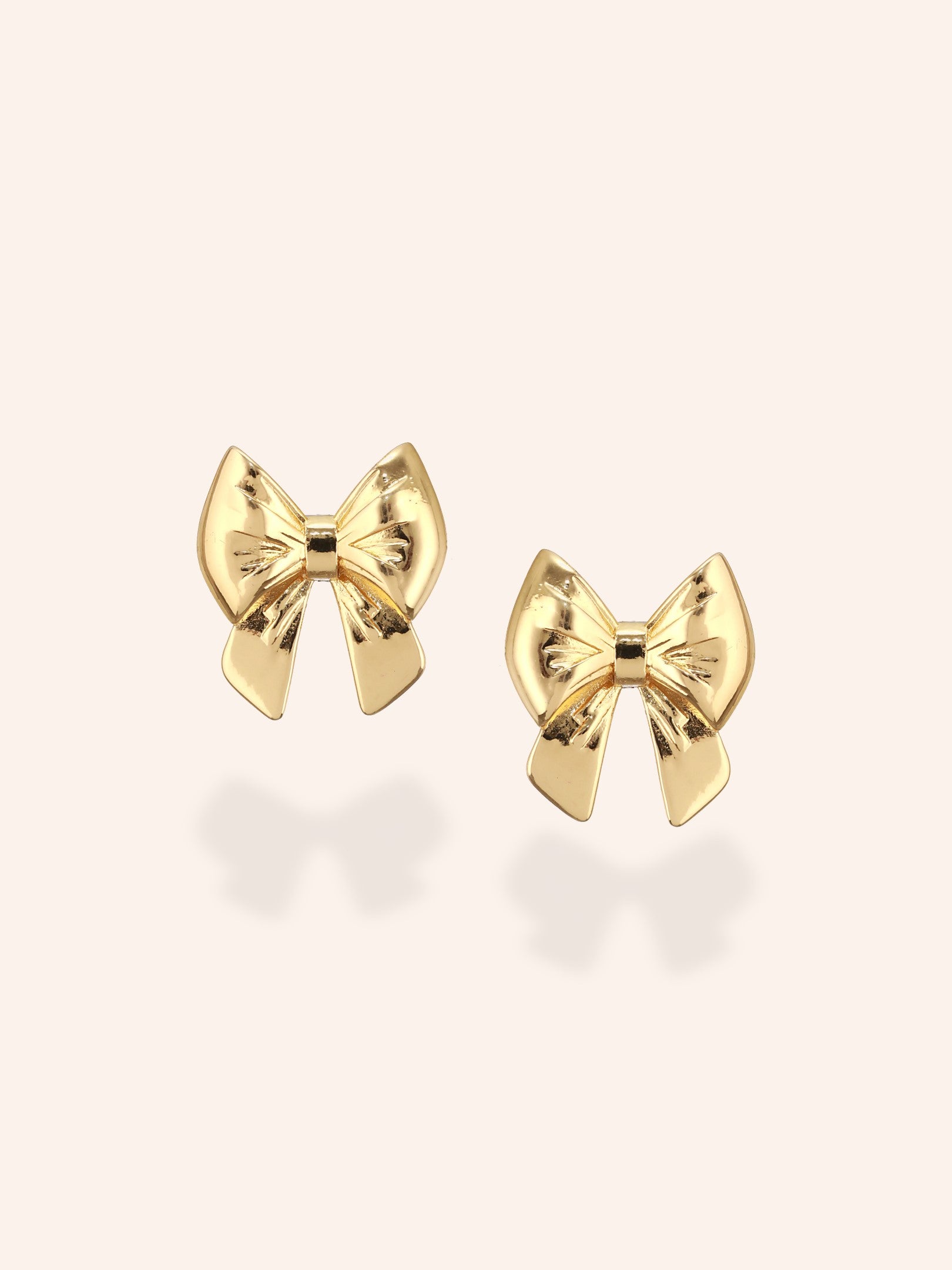 Goldie Bow Studs-18K Gold Plated