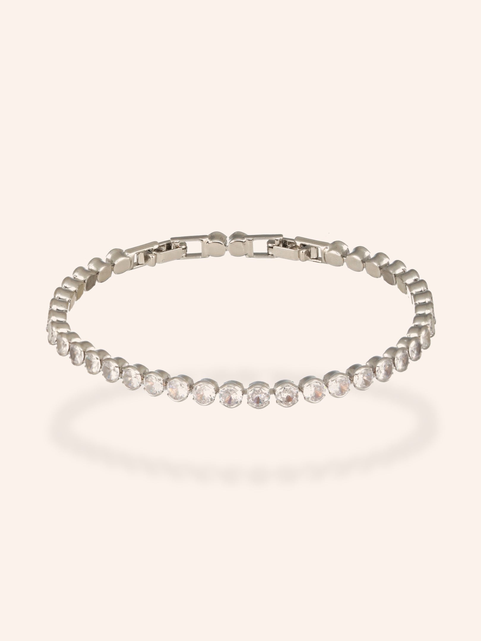 Classic Silver Tennis Bracelet-18K Gold Plated