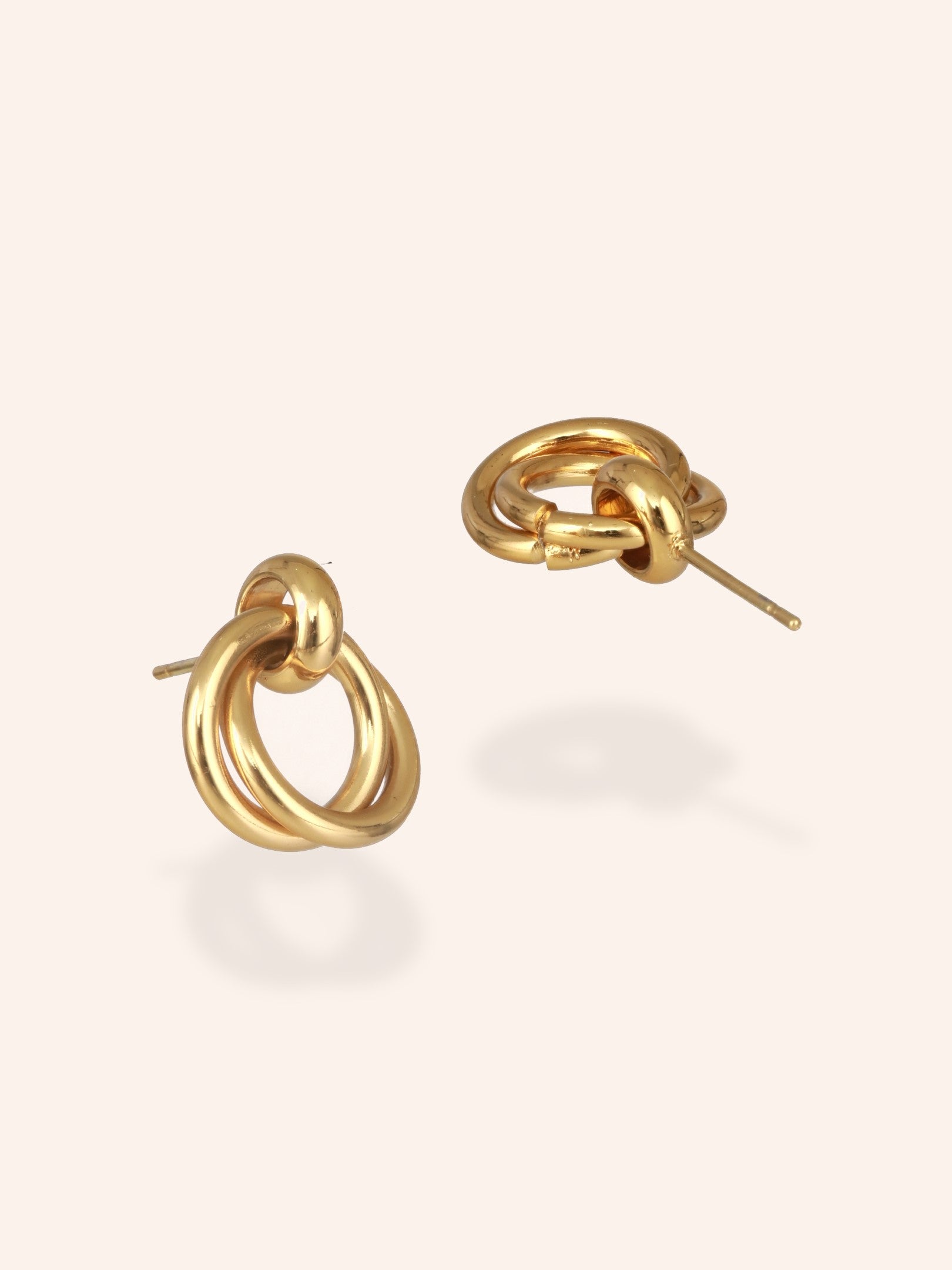 Double Hoop Earrings - 18K Gold Plated