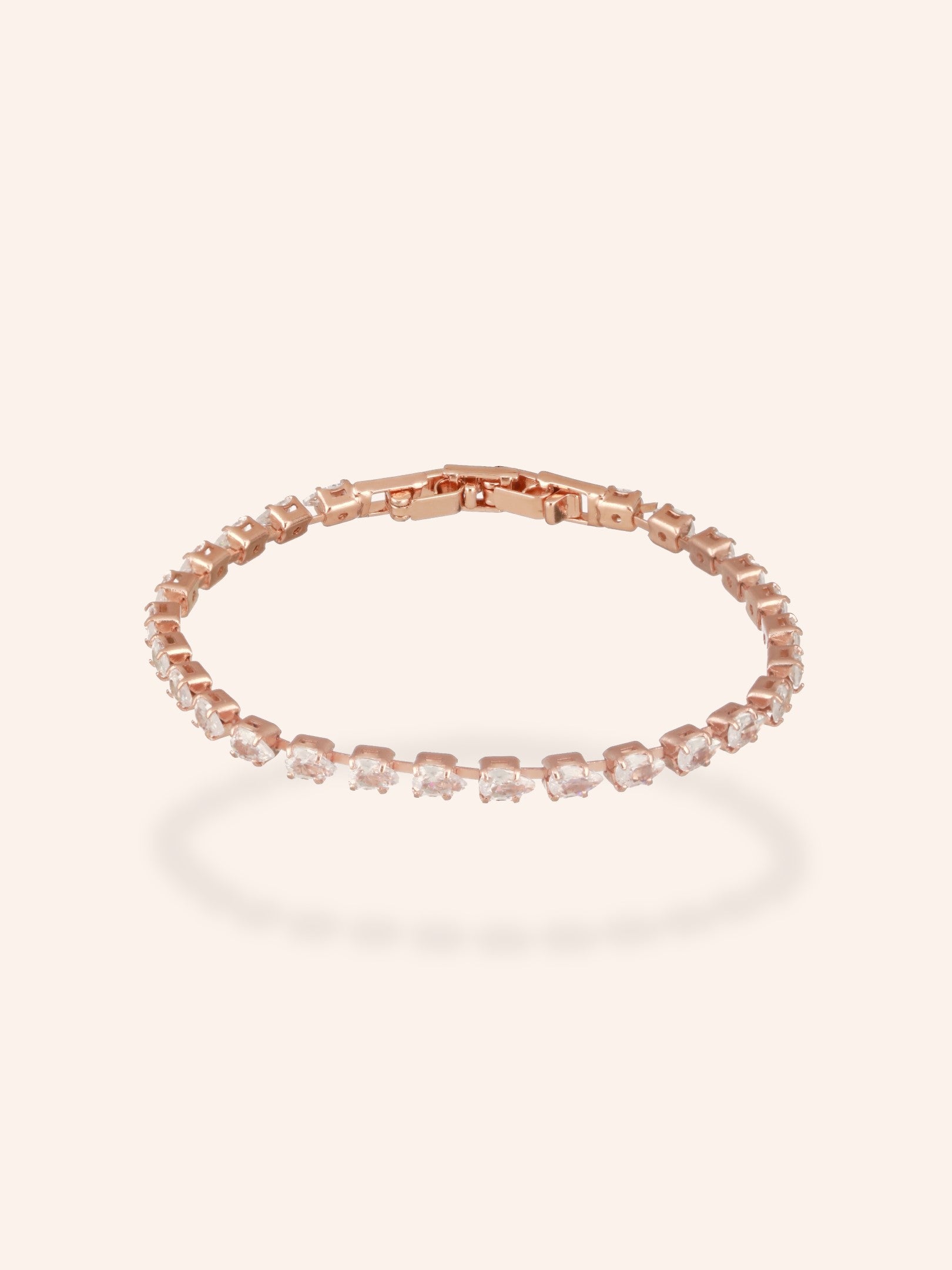 Rose Gold Sparkle Bracelet-18K Gold Plated