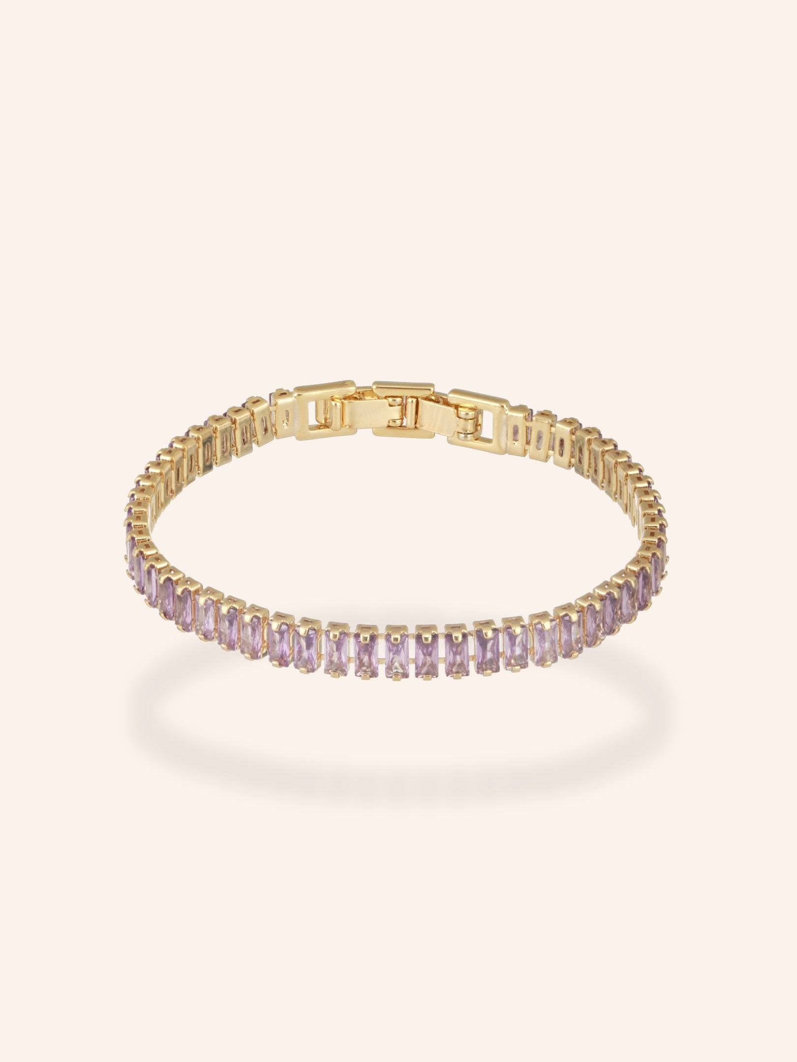 Amethyst Shine Bracelet-18K Gold Plated