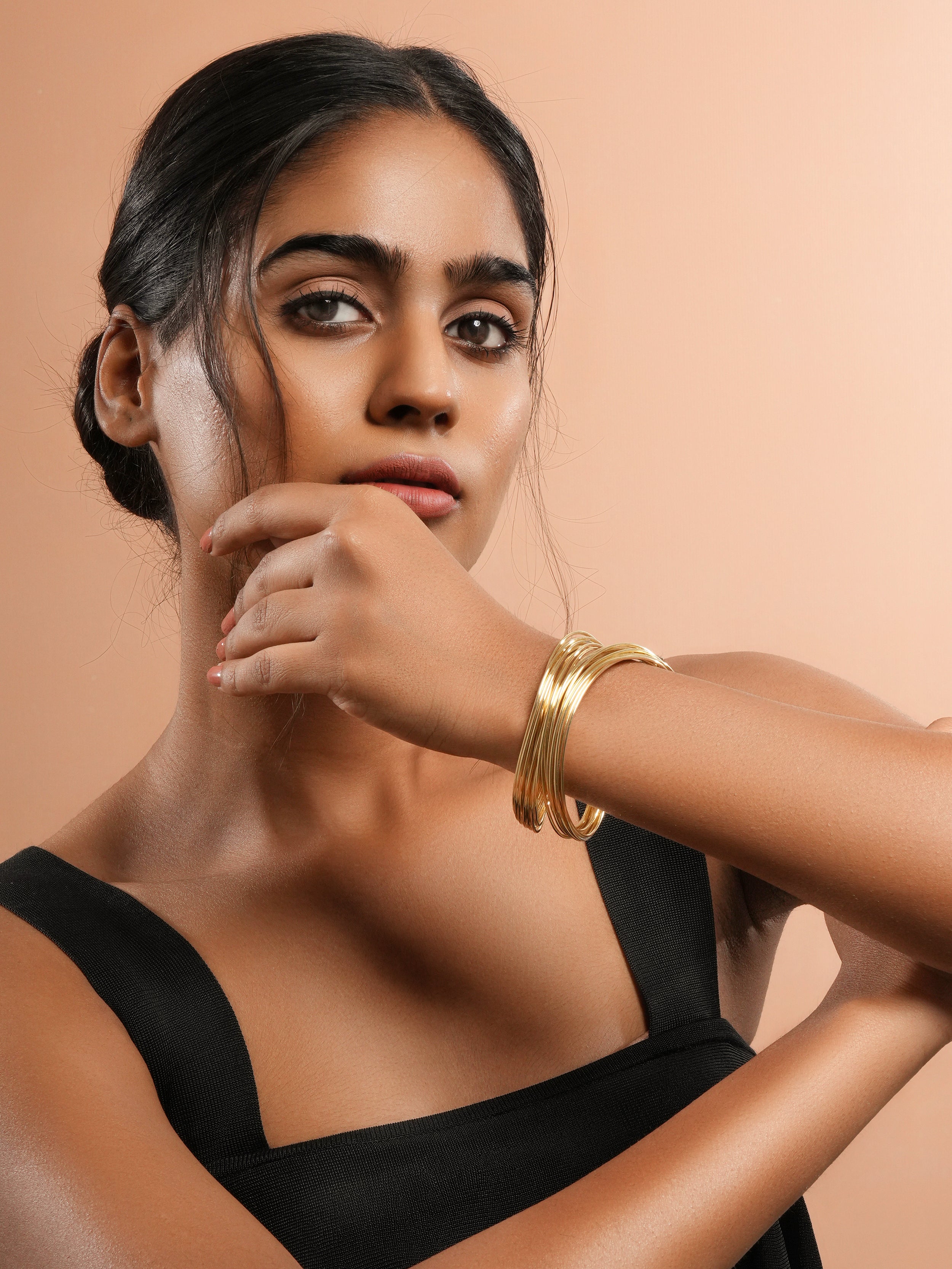 Wired Radiance Cuff  - 18K Gold Plated