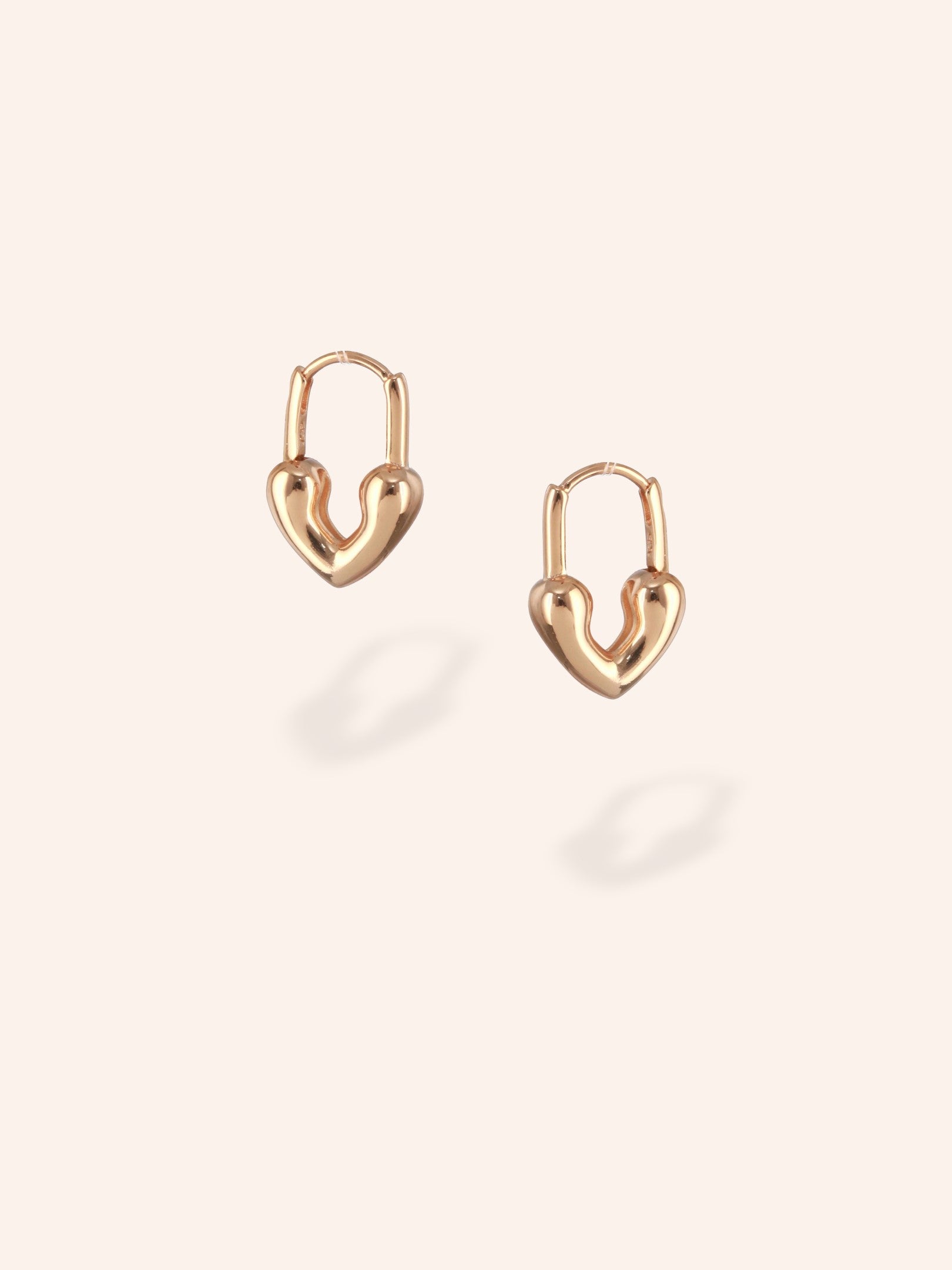 Lock Heart Earrings-18K Gold Plated