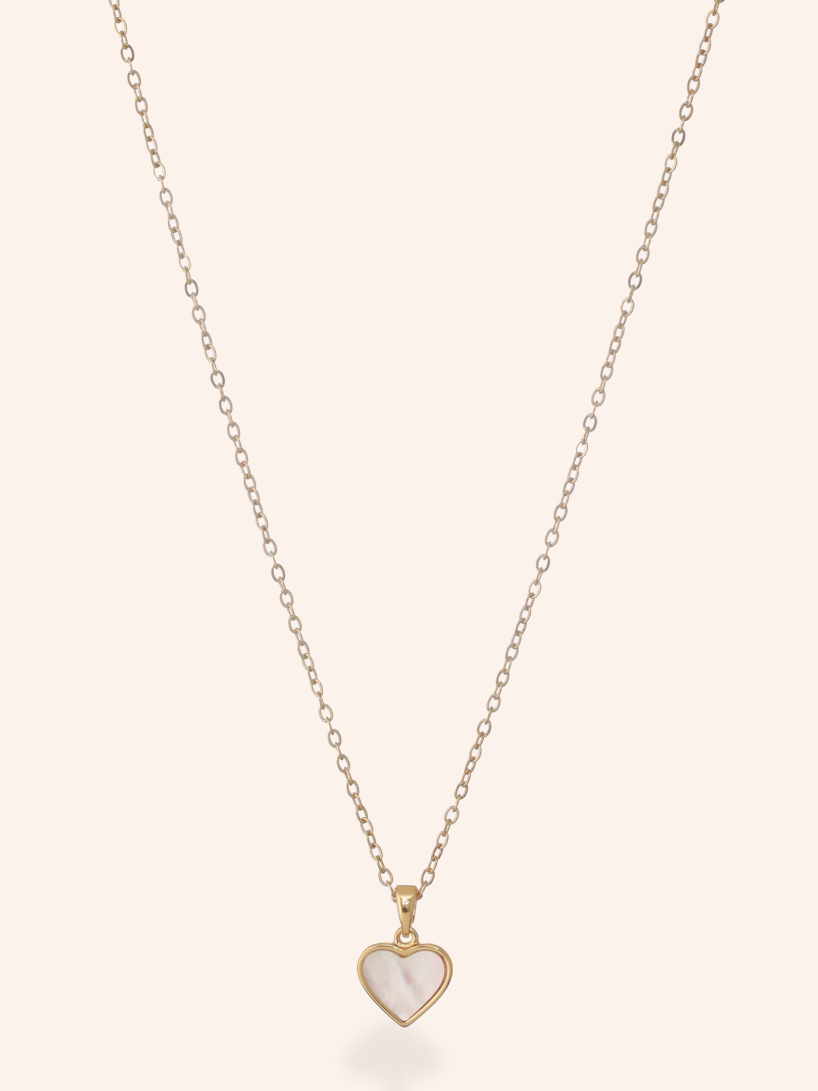 Golden Heart Charm Necklace-18K Gold Plated