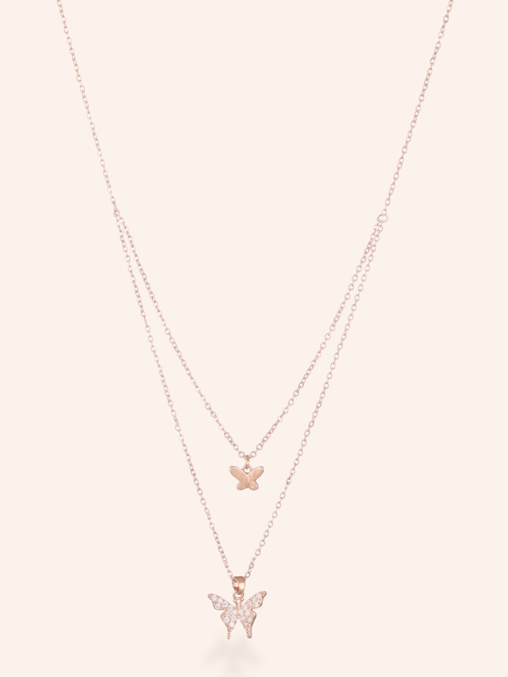 Dreamy Butterfly Stack Necklace-18K Gold Plated