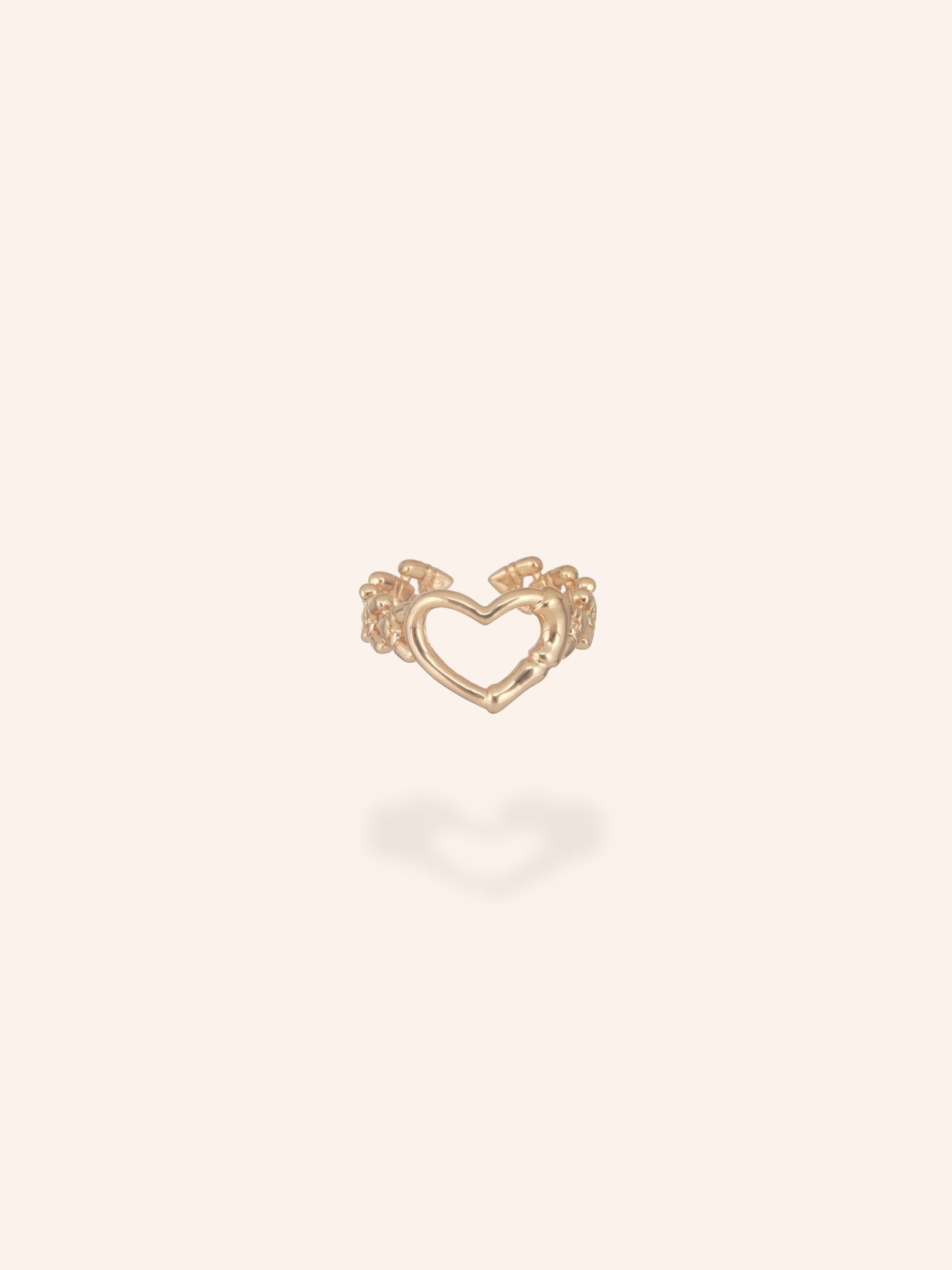 Open Heart Ring-18K Gold Plated