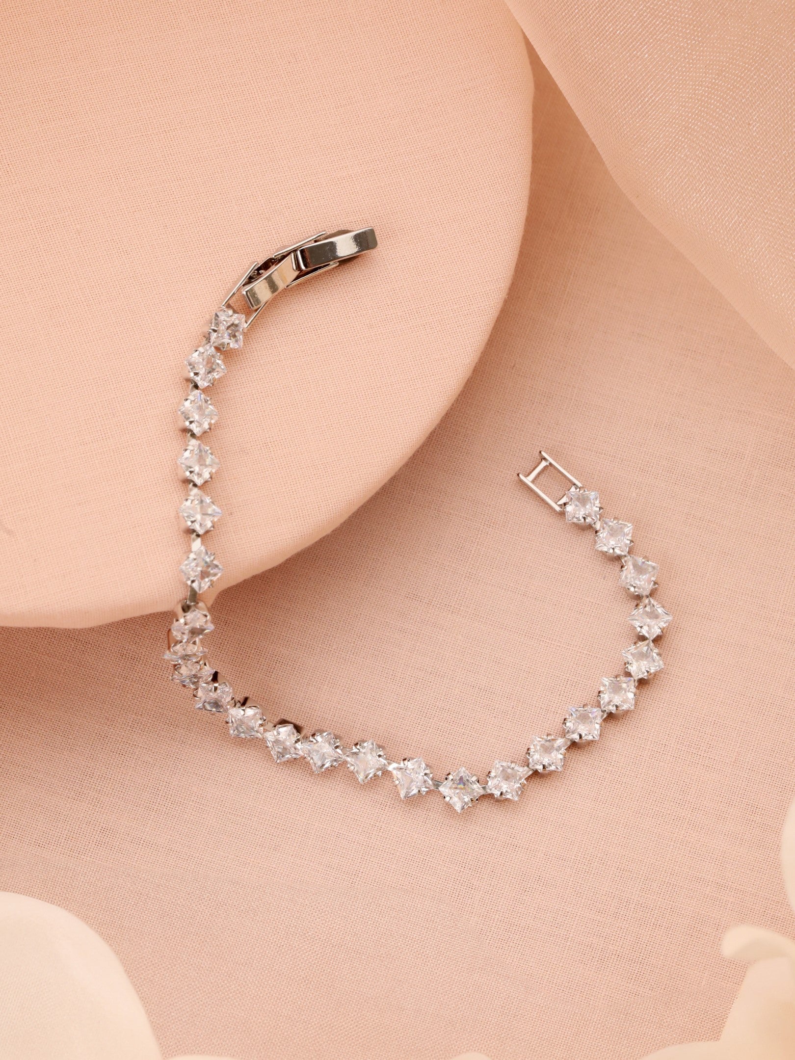 Celestial Silver Tennis Bracelet-18K Gold Plated