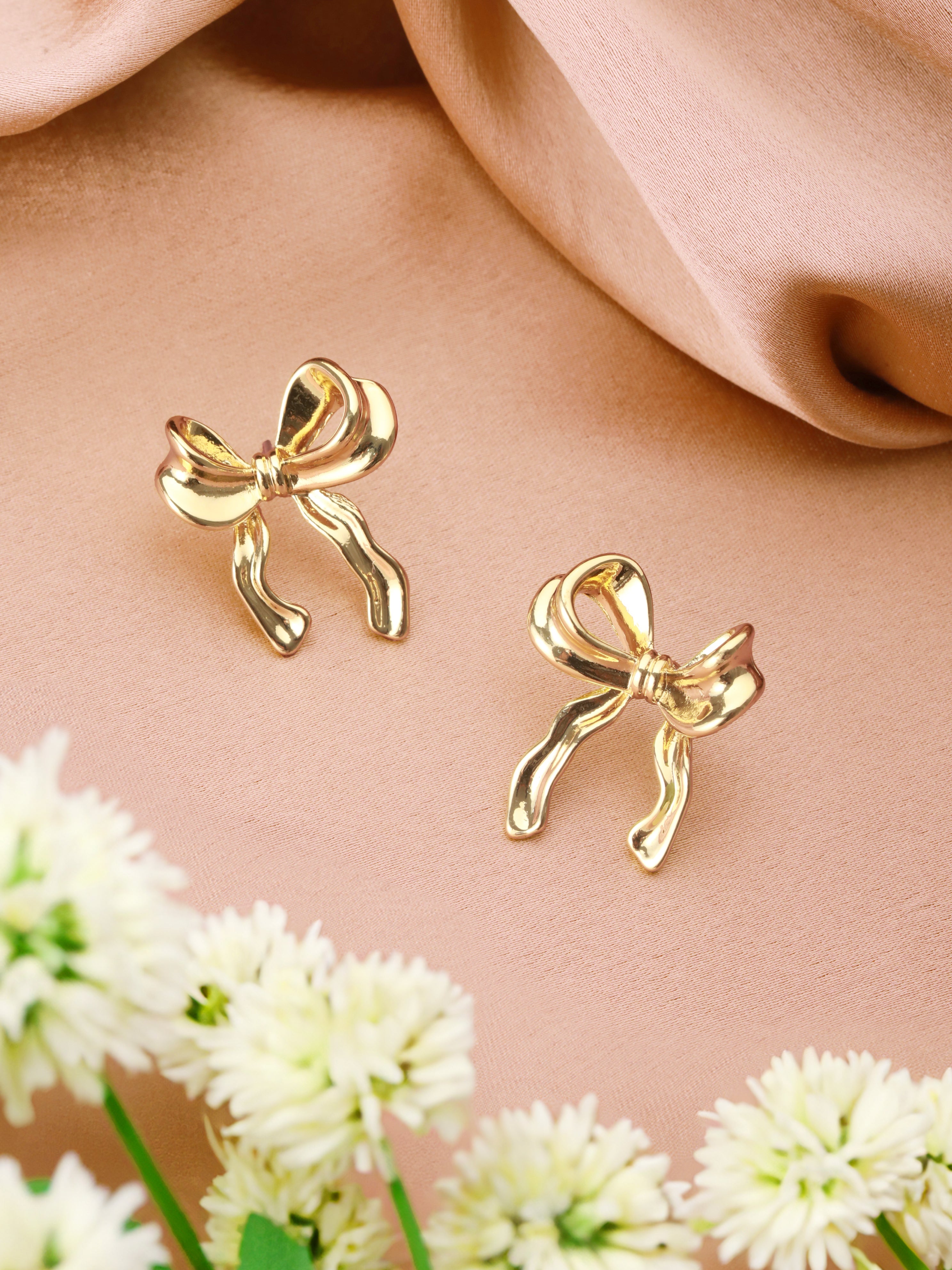 Bow Radiance Earrings - 18K Gold Plated