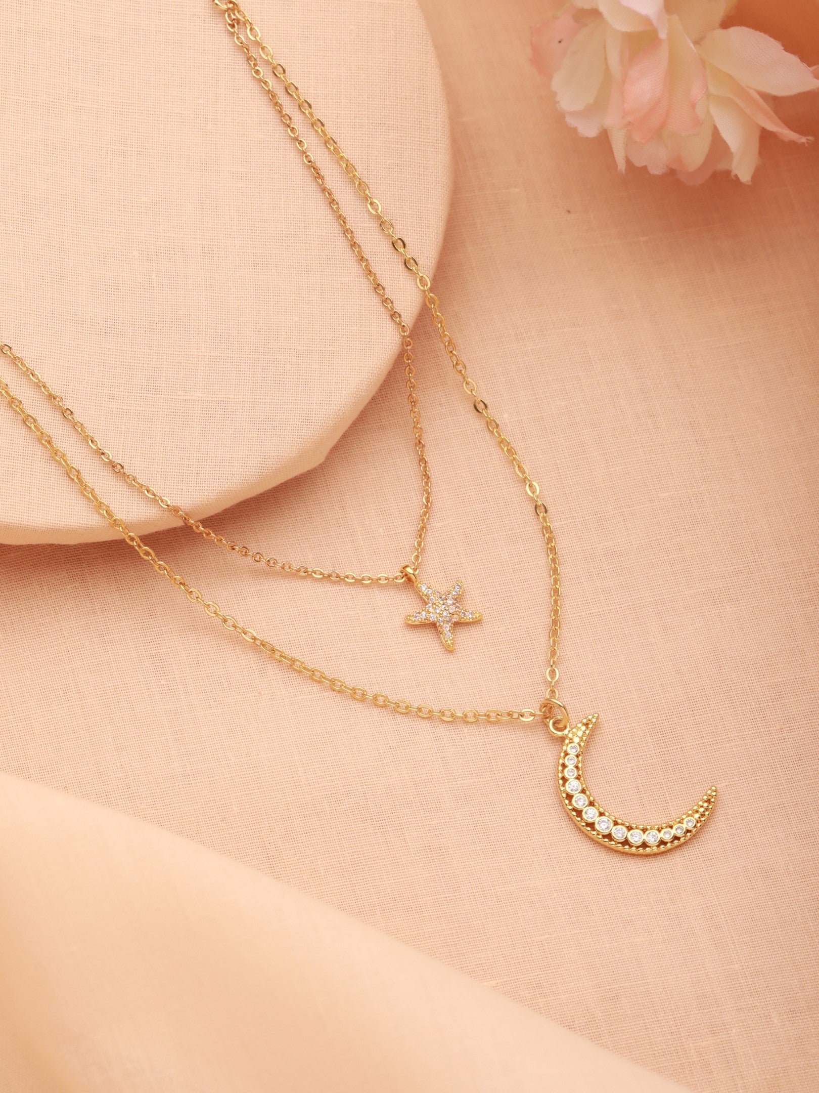 Starry Layer Necklace-18K Gold Plated