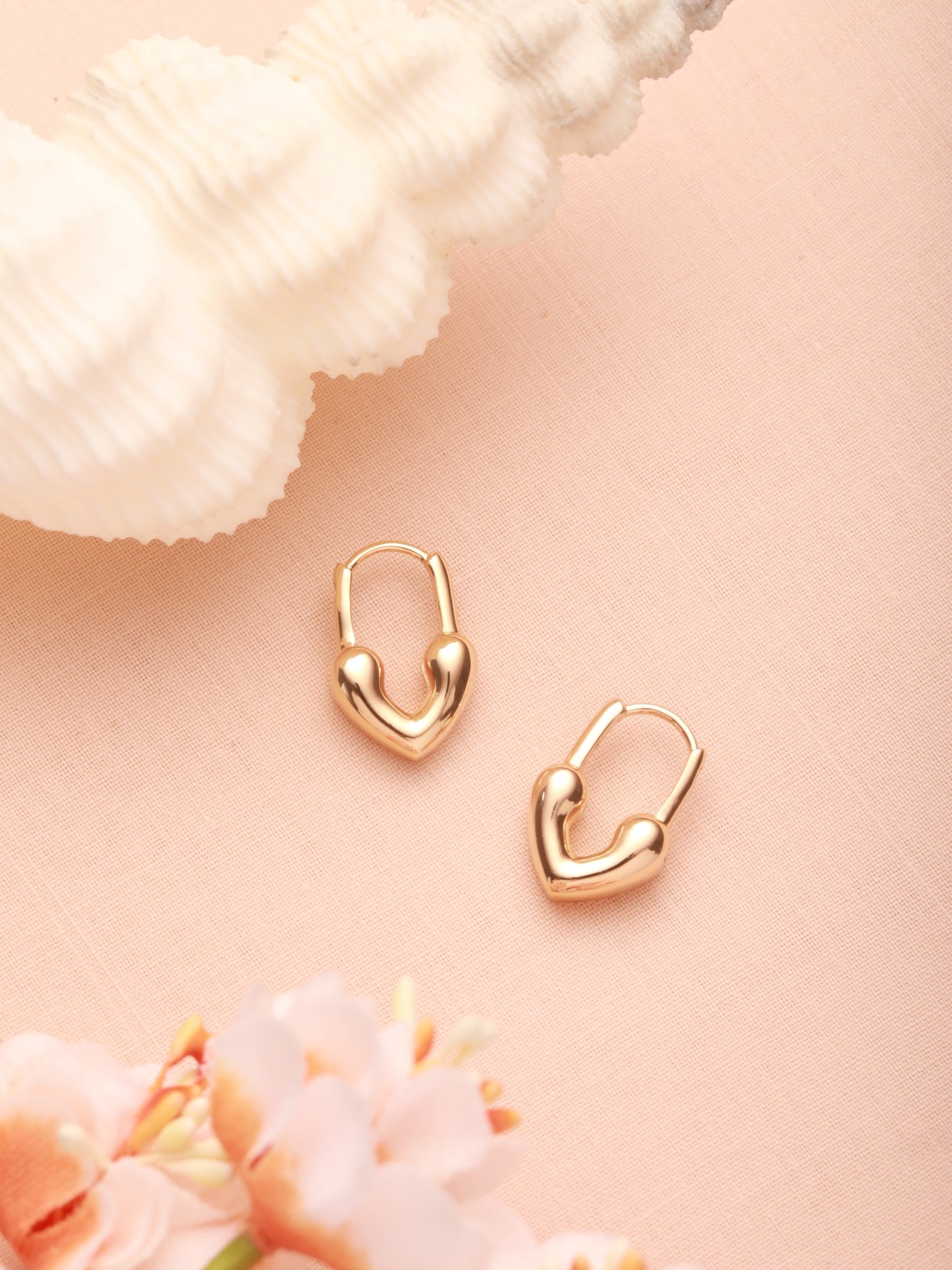 Lock Heart Earrings-18K Gold Plated