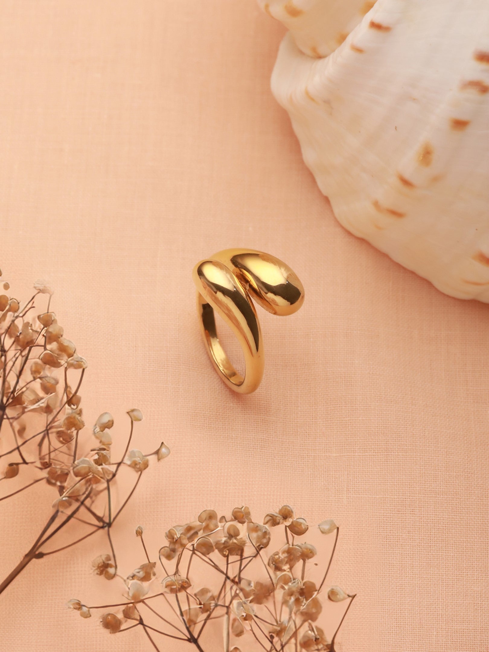 Ripple Ring-18K Gold Plated