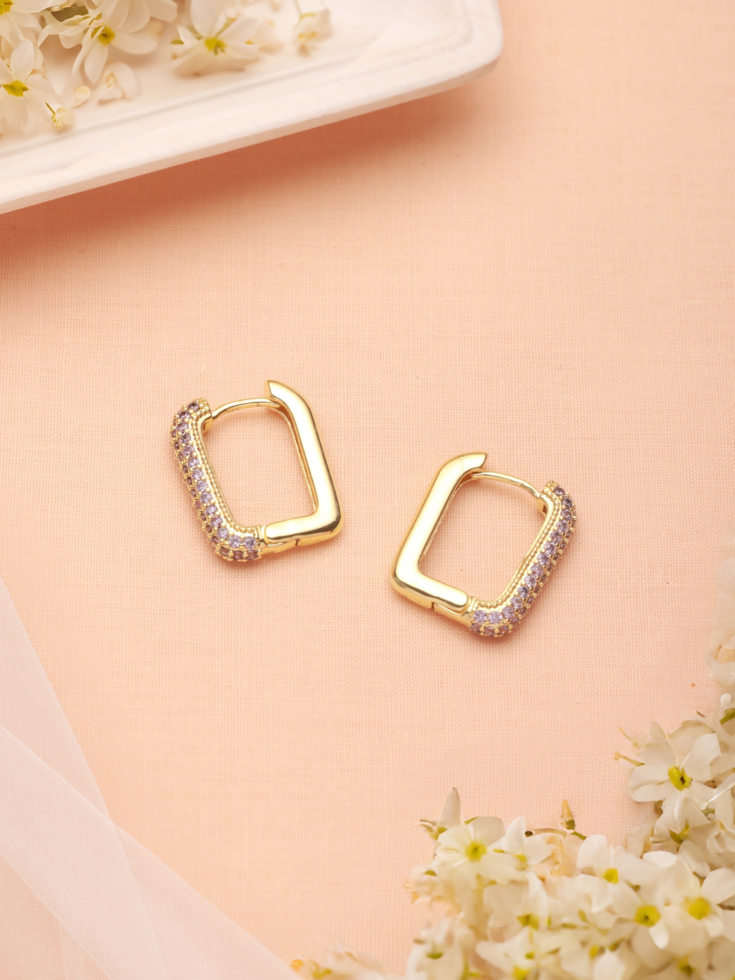 Sparkle Hoops-18K Gold Plated