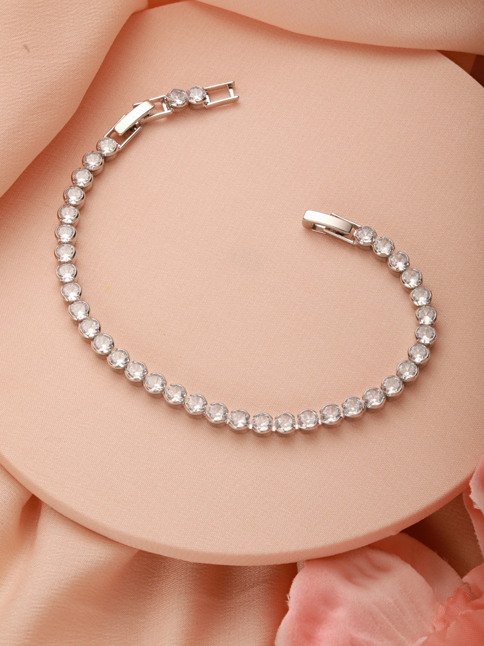 Classic Silver Tennis Bracelet-18K Gold Plated