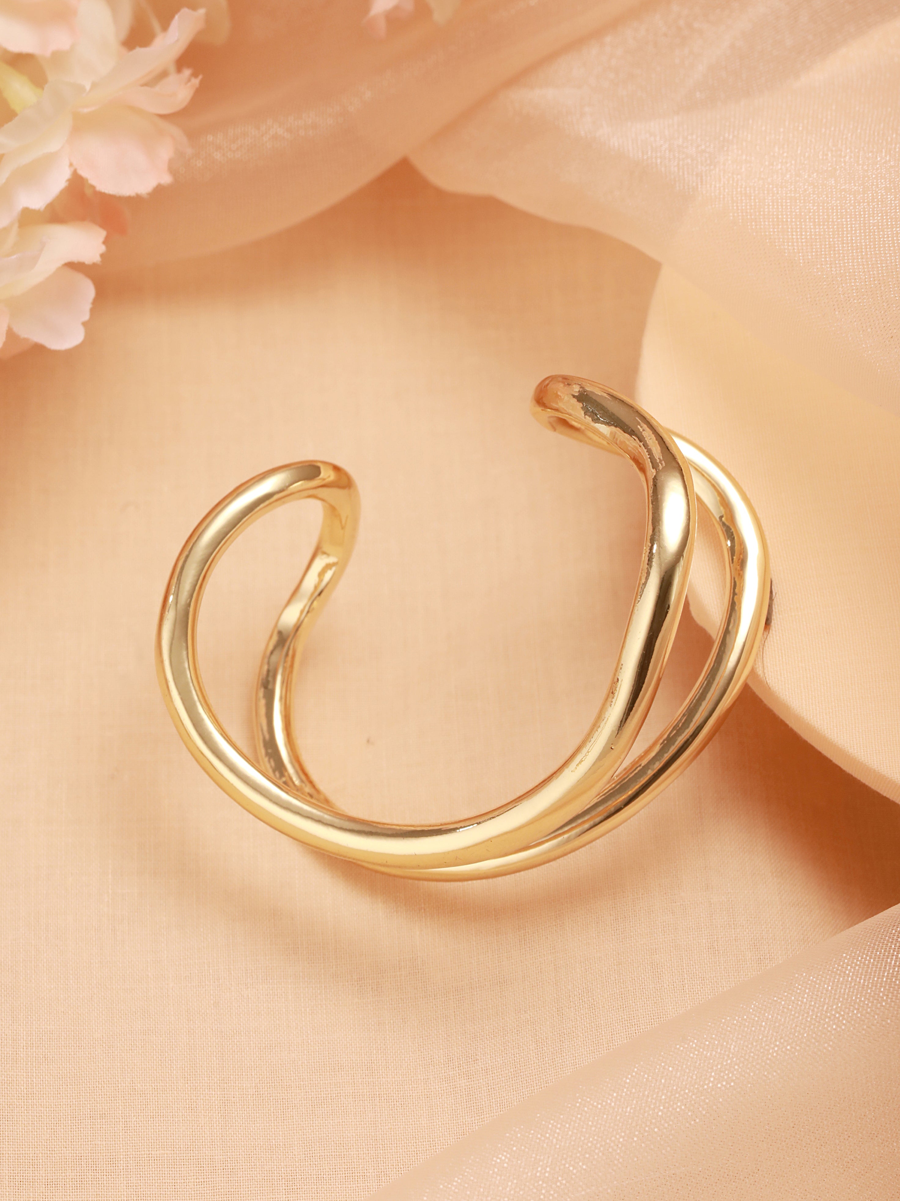 Infinity Loop Cuff  - 18K Gold Plated